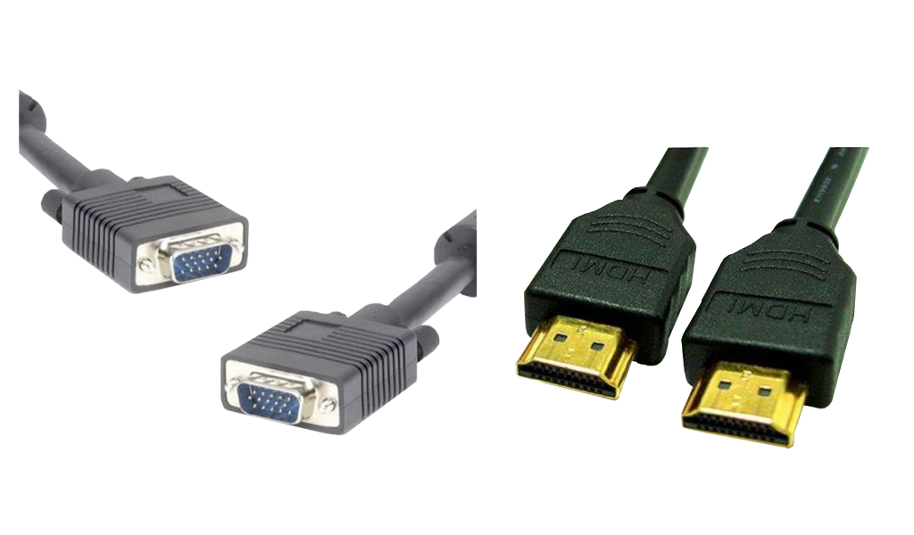 photo de cables HDMI et VGA
